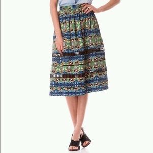 Sam Eldelman parrot print skirt